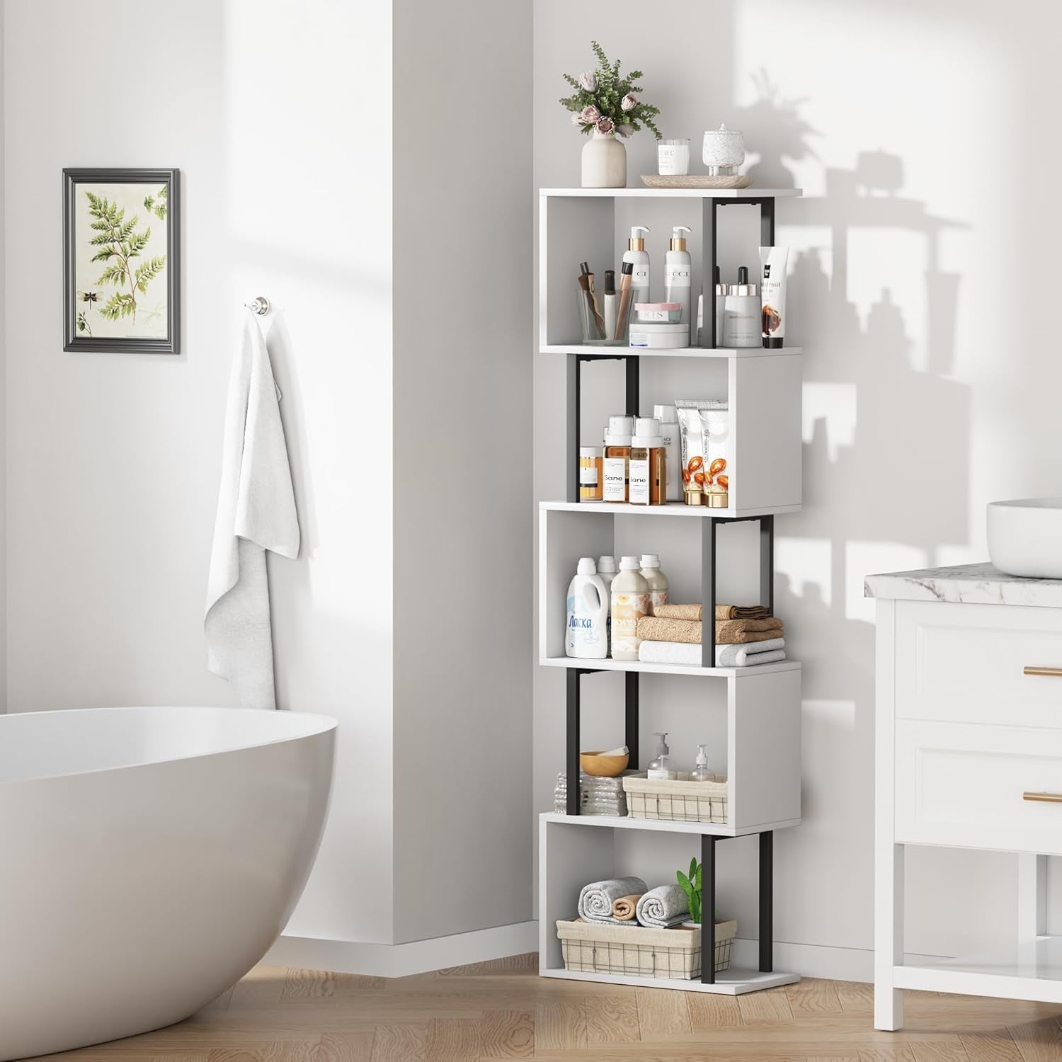 modern bookshelf small space organization furniture