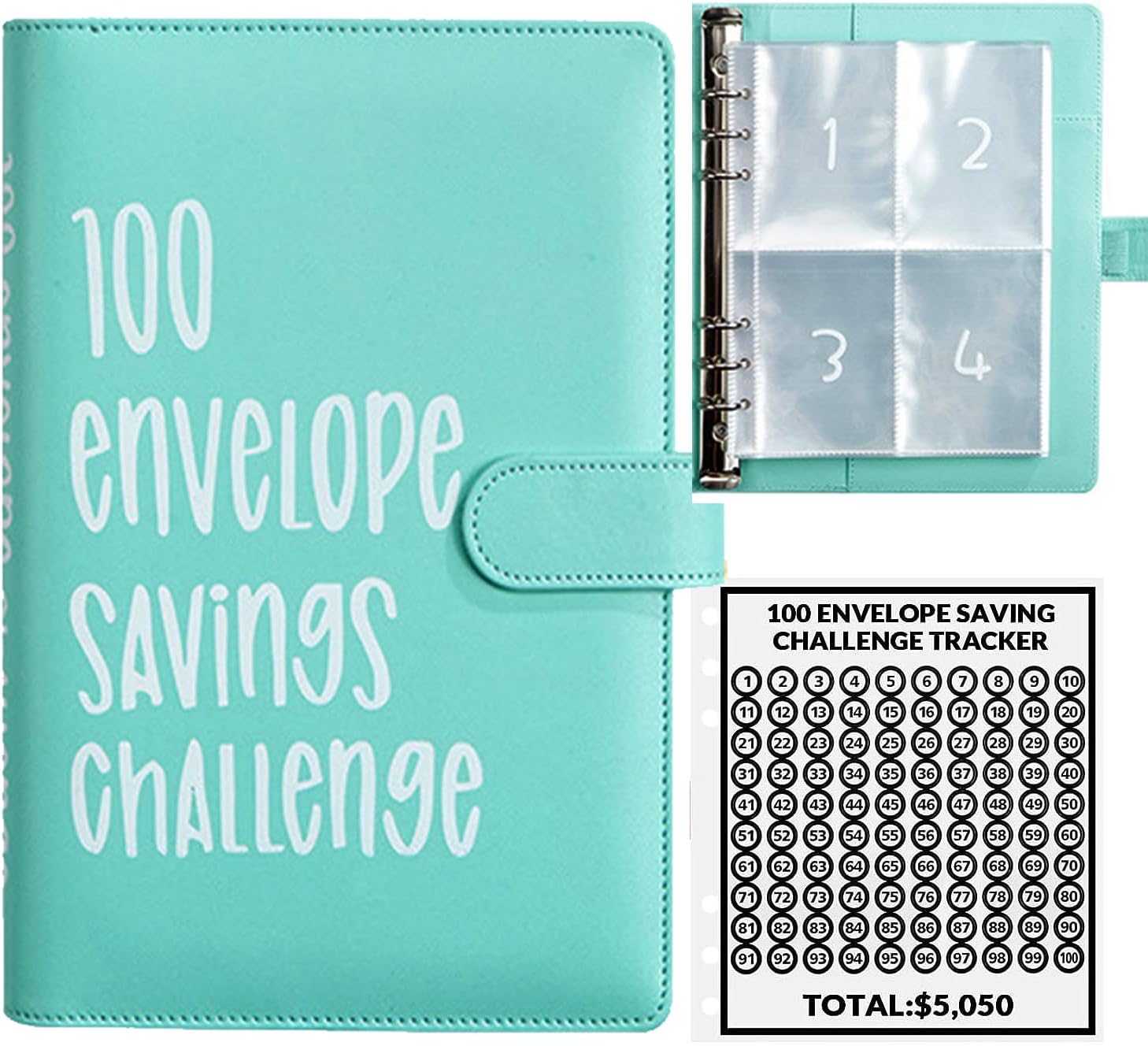 100 Envelope Challenge Binder, Easy and Fun Way to Save $5,050