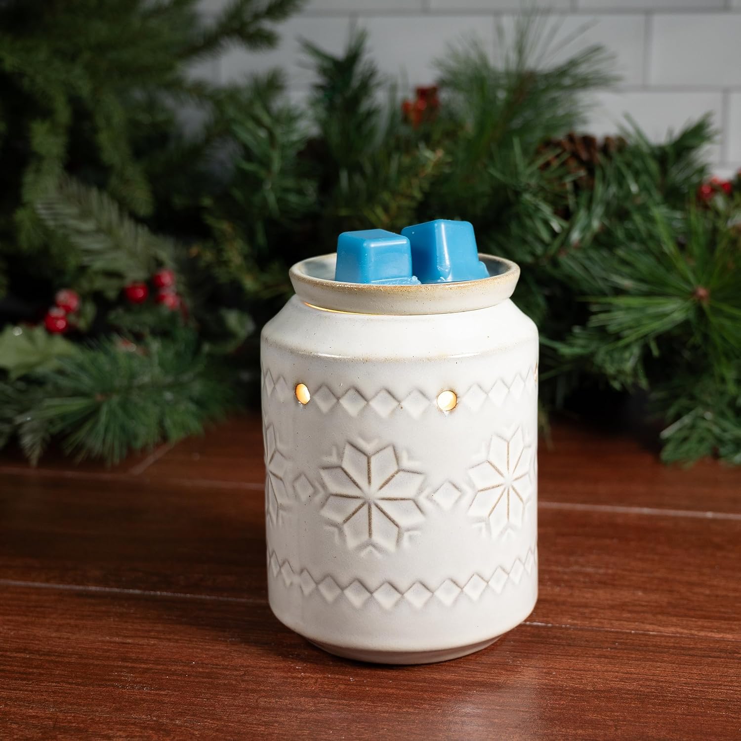 Winter Ceramic Wax Warmer – Snowflake Edition